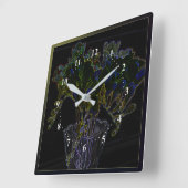 Vase mit Frost Quadratische Wanduhr (Winkel)