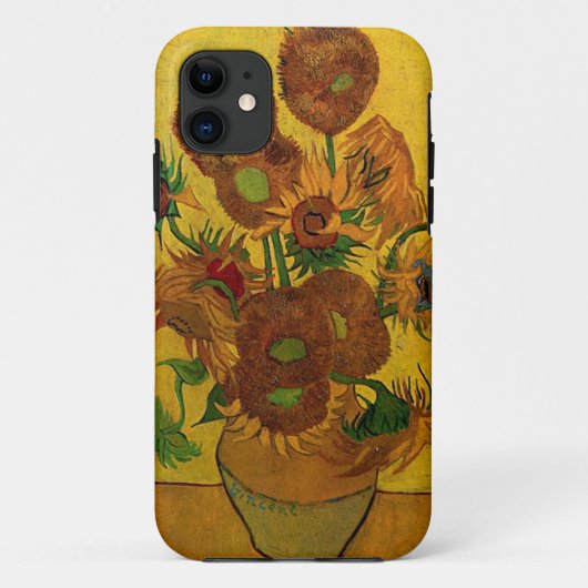 Vase mit fünfzehn Sonnenblumen Case-Mate iPhone Hülle (Rückseite)