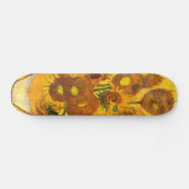 Vase mit fünfzehn Sonnenblumen durch Vincent van Skateboard (Horizontal)