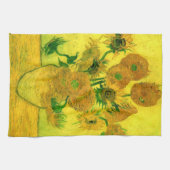 Vase mit fünfzehn Sonnenblumen Van Gogh Fine Art Handtuch (Horizontal)