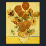 Vase mit fünfzehn Sonnenblumen, Van Gogh Fine Art Poster<br><div class="desc">Stillleben: Vase mit fünfzehn Sonnenblumen, Vincent van Gogh. Arles, August 1888. Öl auf Leinwand, 93 x 73 cm. National Gallery, London. F 454, JH 1562 Vincent Willem van Gogh (30 März 1853 - 29 Juli 1890) war ein niederländischer Post-Impressionist Künstler. Einige seiner Gemälde gehören heute zu den bekanntesten, populärsten und...</div>