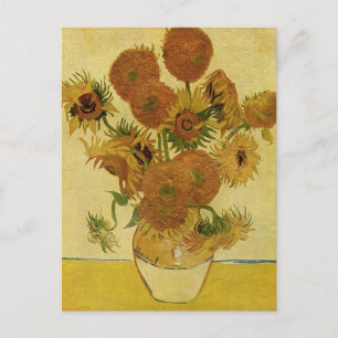 Vase mit fünfzehn Sonnenblumen, Van Gogh Fine Art Postkarte