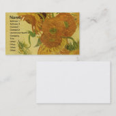 Vase mit fünfzehn Sonnenblumen, Van- Goghschöne Visitenkarte (Vorne/Hinten)
