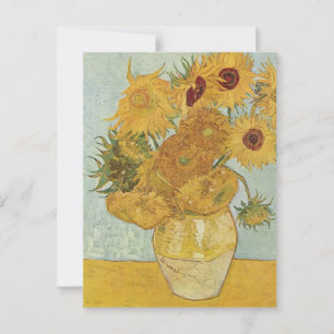 Vase mit fünfzehn Sonnenblumen Vincent van Gogh Postkarte