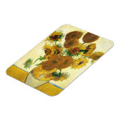 Vase mit fünfzehn Sonnenblumen von Vincent Van Gog Magnet (Linke Seite)