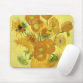 Vase mit fünfzehn Sonnenblumen von Vincent Van Gog Mousepad (Mit Mouse)