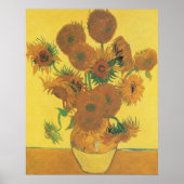 Vase mit fünfzehn Sonnenblumen von Vincent van Gog Poster (Vorne)