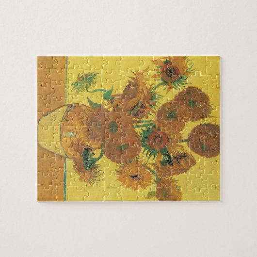 Vase mit fünfzehn Sonnenblumen von Vincent van Gog Puzzle (Horizontal)