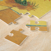 Vase mit fünfzehn Sonnenblumen von Vincent van Gog Puzzle (Seite)