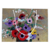 Vase mit gemischten Blume, Redon Große Geschenktüte (Rückseite)