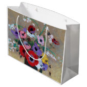 Vase mit gemischten Blume, Redon Große Geschenktüte (Rückseite Schrägansicht)