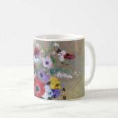 Vase mit gemischten Blume, Redon Kaffeetasse (VorderseiteRechts)