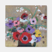 Vase mit gemischten Blume, Redon Magnet (Vorne)