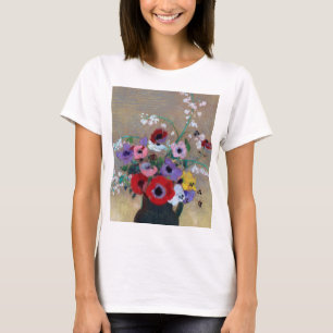 Vase mit gemischten Blume, Redon T-Shirt