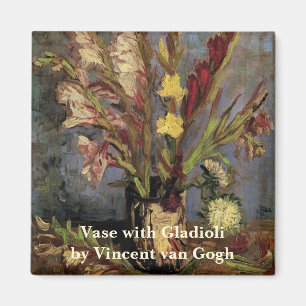 Vase mit Gladiolen von Vincent van Gogh Magnet