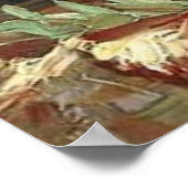 Vase mit Gladioli 1886, Vincent van Gogh Poster (Ecke)