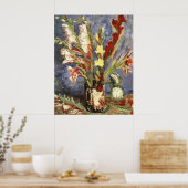 Vase mit Gladioli 1886, Vincent van Gogh Poster (Küche)