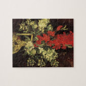 Vase mit Gladioli, Nelken von Vincent van Gogh Puzzle (Horizontal)
