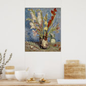 Vase mit Gladioli und chinesischen Astern von Van  Poster (Küche)