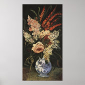 Vase mit Gladioli und Lilac von Vincent van Gogh Poster (Vorne)
