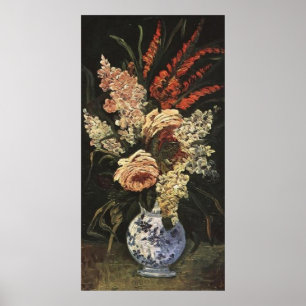 Vase mit Gladioli und Lilac von Vincent van Gogh Poster