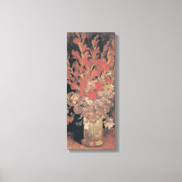 Vase mit Gladioli und Nelken von Van Gogh Leinwanddruck