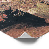 Vase mit Gladioli und Nelken von Van Gogh Poster (Ecke)