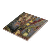 Vase mit Gladioli von Vincent van Gogh Fliese (Seite)