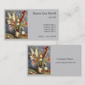 Vase mit Gladioli von Vincent van Gogh. Grau Visitenkarte (Vorne/Hinten)