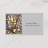 Vase mit Gladioli von Vincent van Gogh. Grau Visitenkarte (Rückseite)