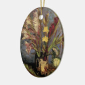 Vase mit Gladioli von Vincent van Gogh Keramik Ornament (Links)
