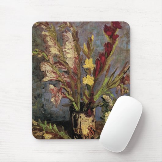 Vase mit Gladioli von Vincent van Gogh Mousepad (Mit Mouse)