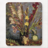 Vase mit Gladioli von Vincent van Gogh Mousepad (Vorne)