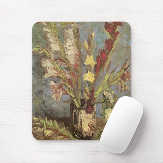 Vase mit Gladioli von Vincent van Gogh Mousepad (Mit Mouse)