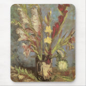 Vase mit Gladioli von Vincent van Gogh Mousepad (Vorne)
