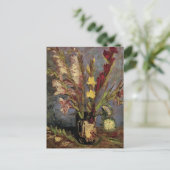 Vase mit Gladioli von Vincent van Gogh Postkarte (Stehend Vorderseite)