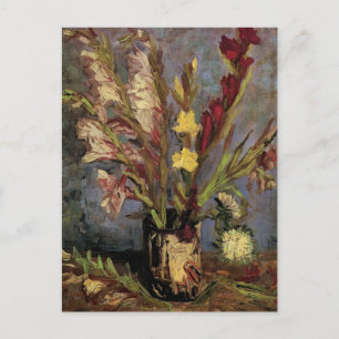 Vase mit Gladioli von Vincent van Gogh Postkarte