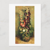 Vase mit Hollyhocks (F235) Van Gogh Fine Art Postkarte (Vorderseite)