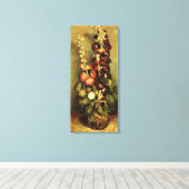 Vase mit Hollyhocks von Vincent van Gogh Leinwanddruck (Insitu (Holzboden))