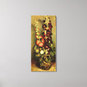 Vase mit Hollyhocks von Vincent van Gogh Leinwanddruck (Vorderseite)