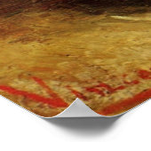 Vase mit Hollyhocks von Vincent van Gogh Poster (Ecke)