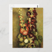 Vase mit Hollyhocks von Vincent van Gogh Postkarte (Vorne/Hinten)