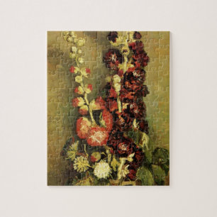 Vase mit Hollyhocks von Vincent van Gogh Puzzle