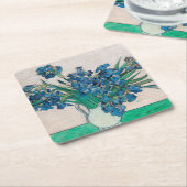 Vase mit Ire, Van Gogh Rechteckiger Pappuntersetzer (angewinkelt)