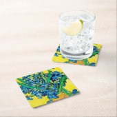 Vase mit Ire, Van Gogh Rechteckiger Pappuntersetzer (Vor Ort)