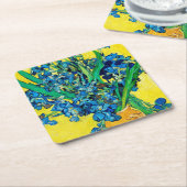 Vase mit Ire, Van Gogh Rechteckiger Pappuntersetzer (angewinkelt)