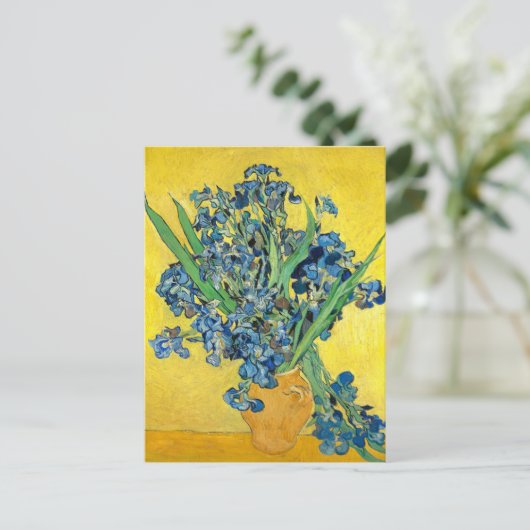 Vase mit Ire, Vincent Van Gogh Postkarte (Stehend Vorderseite)