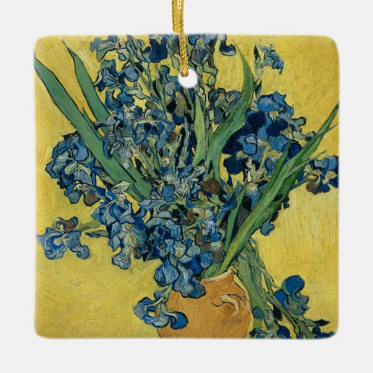 Vase mit Iren von Van Gogh - Still Life Keramikornament (Vorderseite)