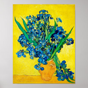 Vase mit Irisch, Van Gogh Poster