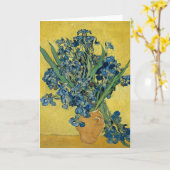 Vase mit Irisch von Van Gogh - Still Life Karte (Gelbe Blume)